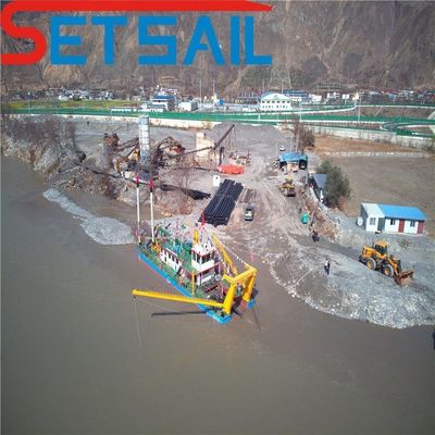 2000m3 水流 水力ディーゼル 12インチ カッター 吸い込み泥掘削機 50m 頭
