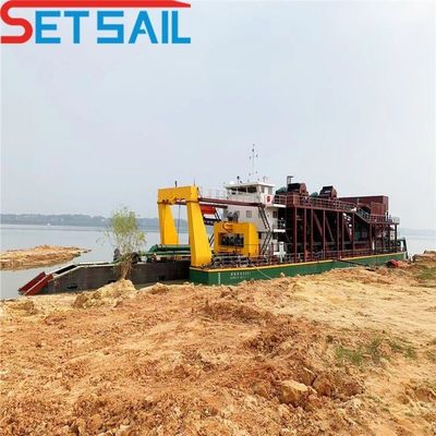 8インチ切断吸い砂掘削装置 85トンの総重量 アメリカ通貨 ディーゼルエンジン