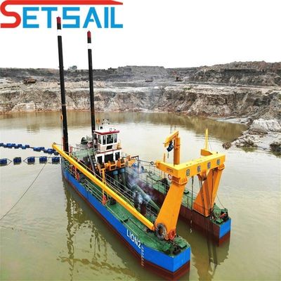 8 インチカットサー 吸い込み砂掘削機 アンカーブームと800メートル放出距離