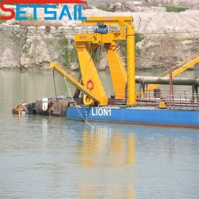 8 インチカットサー 吸い込み砂掘削機 アンカーブームと800メートル放出距離