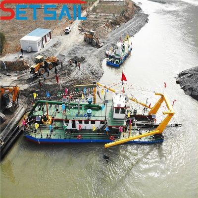 砂採掘機 12 インチカットカッター吸い込みドレーガーと水流量100m3〜20000m3