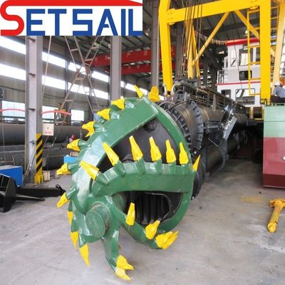 全20インチカッター吸い込み泥掘削機 10mmサイドプレート厚さとキャリッジ