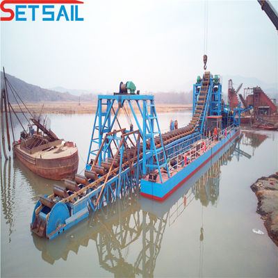 50~300m3 耐久性Hull Chain Bucket 川鉱山掘削掘削船 多彩のゴールド湖