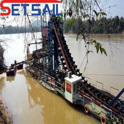 貯水池 チェーンバケツ付きの金鉱設備 5.5kw-20kw パワー 1.0m-2m 高さ