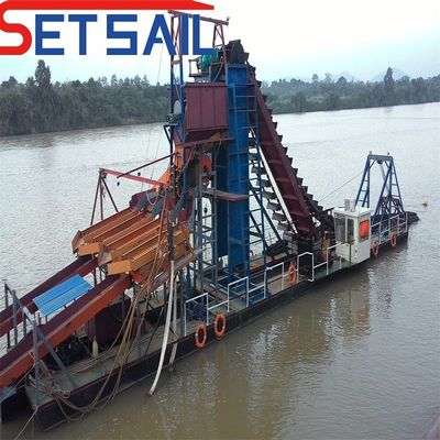 貯水池 チェーンバケツ付きの金鉱設備 5.5kw-20kw パワー 1.0m-2m 高さ