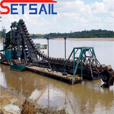 貯水池 チェーンバケツ付きの金鉱設備 5.5kw-20kw パワー 1.0m-2m 高さ
