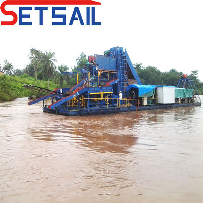 貯水池 チェーンバケツ付きの金鉱設備 5.5kw-20kw パワー 1.0m-2m 高さ