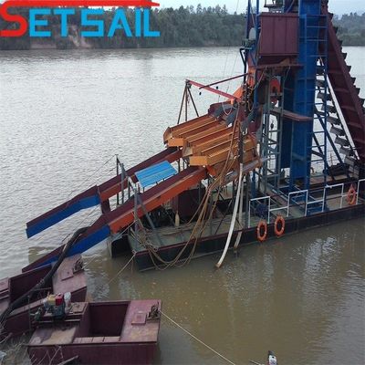 CTD スロットタイプチェーンバケツ 23m-49mの船体寸法を持つ金とダイヤモンドの鉱山掘削用ドレーガー