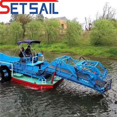 1〜2人乗用 ディーゼルエンジンのフルオートマティック水草刈り機 切断深さ1.2m-2m